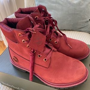 Timberland Women's 6” Waterproof Boot in Burgundy